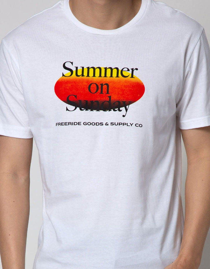 Freeride T-Shirt Pria Print Summer On Sunday