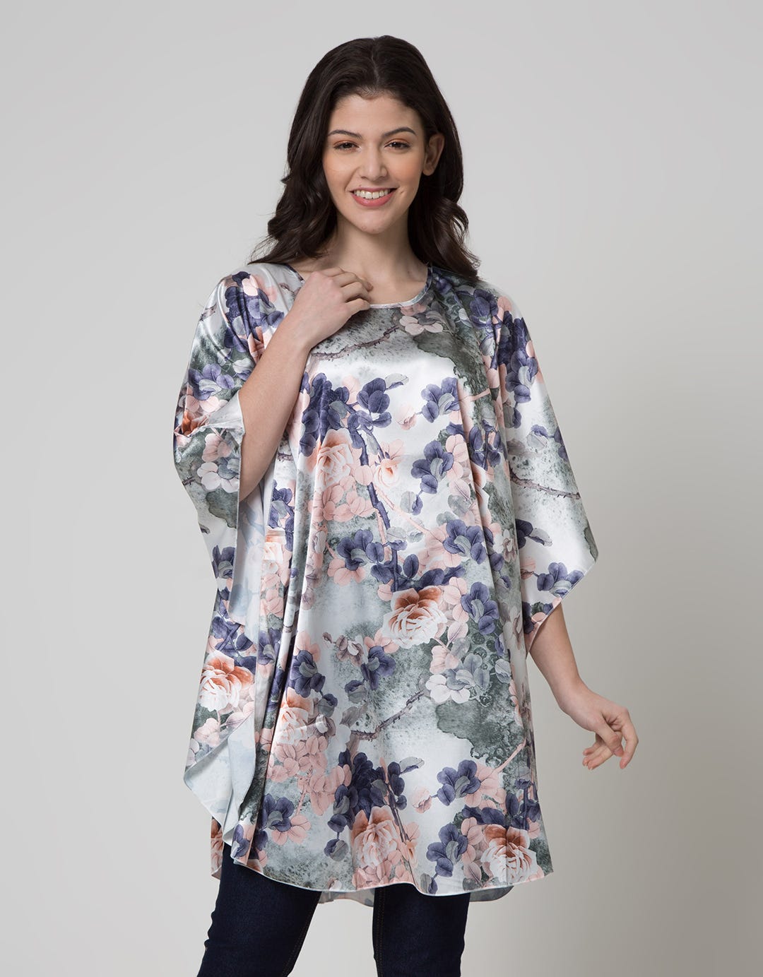 Cynthia Short Batwing Full Print Dress