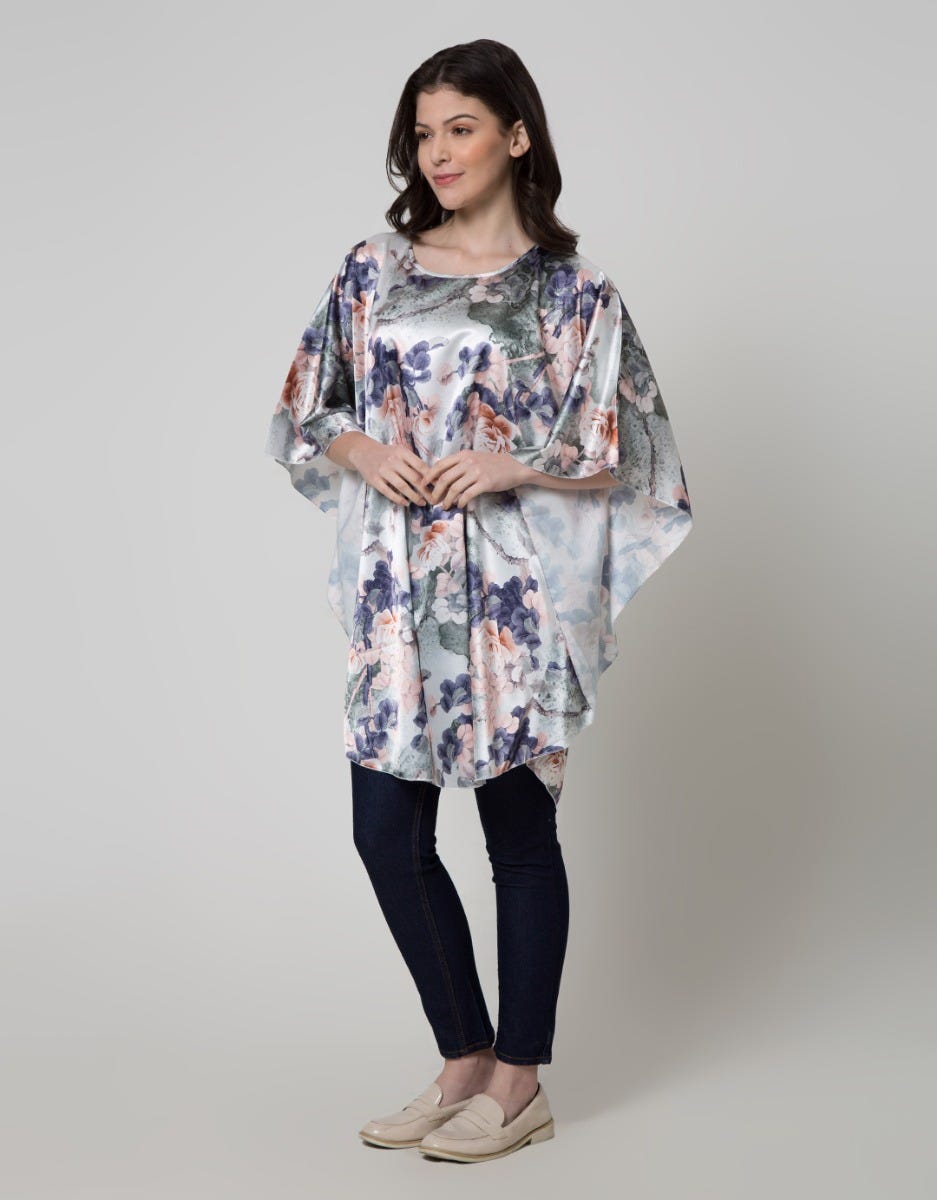 Cynthia Short Batwing Full Print Dress