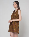 Cynthia V Neck Sleeveless Batik Dress
