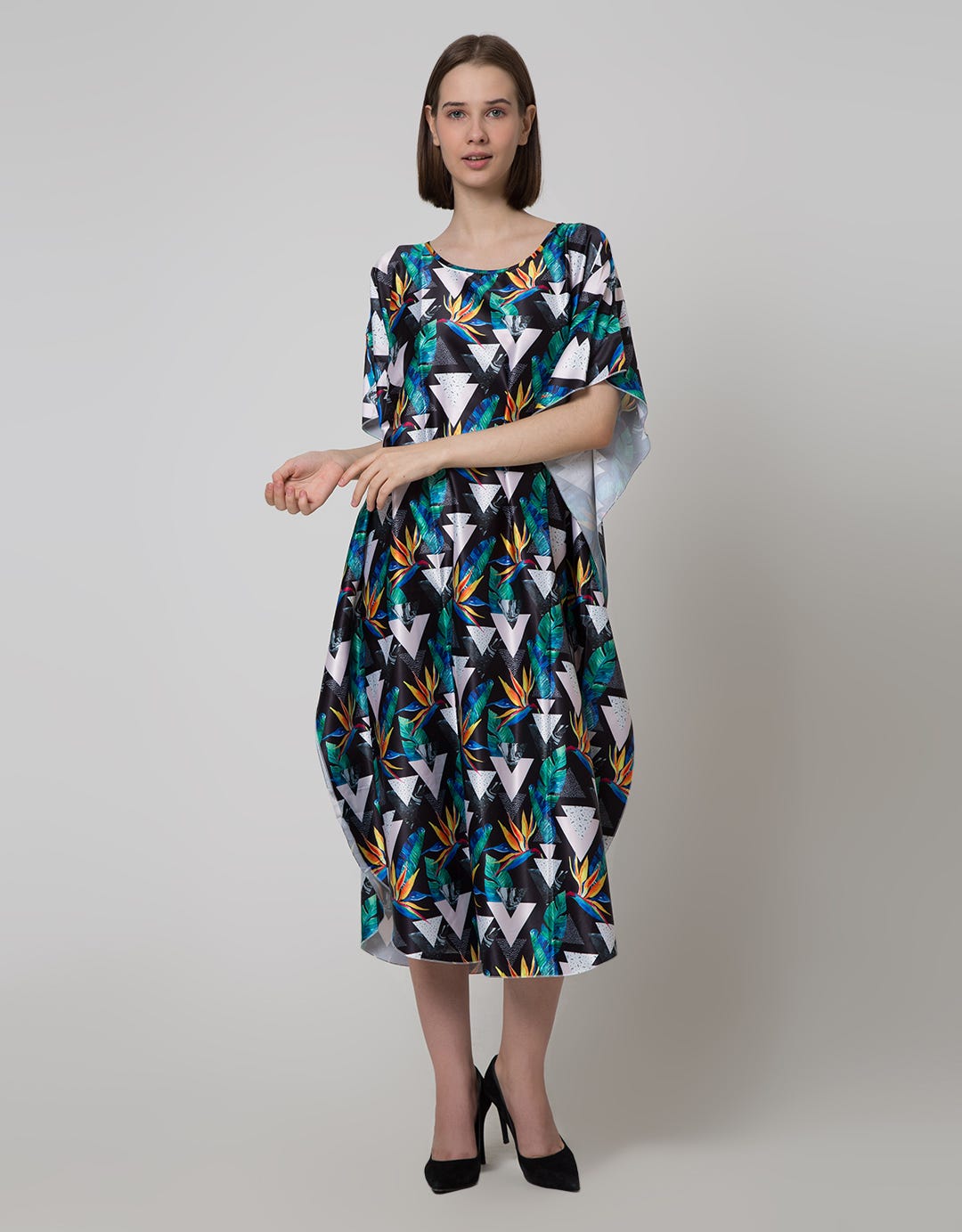 Cynthia Meili Long Batwing Dress for Women