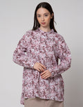 Triset Ladies Print Daun Blouse
