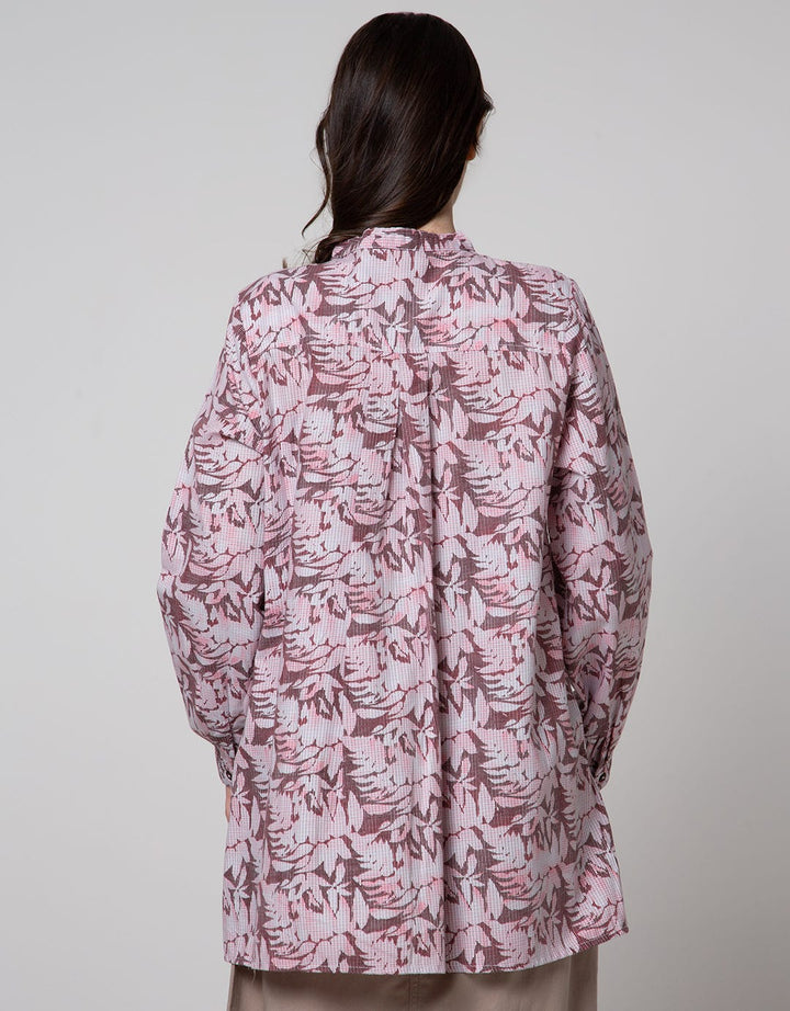 Triset Ladies Leaf Print Blouse