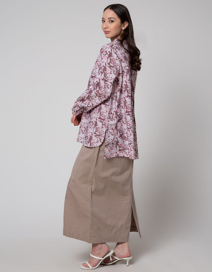 Triset Ladies Leaf Print Blouse