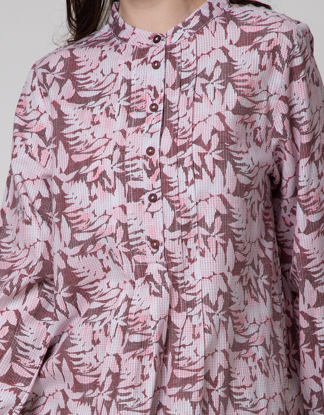Triset Ladies Leaf Print Blouse