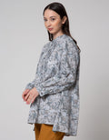 Triset Ladies Leaf Print Blouse