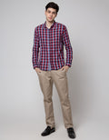 Watchout Jeans Long Sleeve Check Shirt