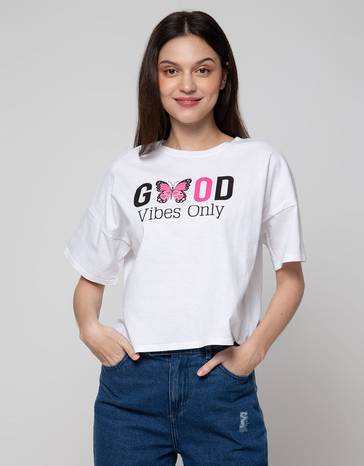 Nevada Short Sleeve T-Shirt Boxy Good Vibes Only