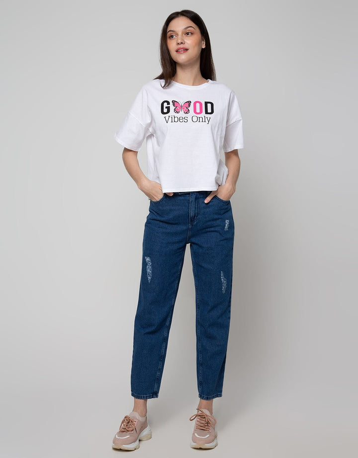 Nevada Short Sleeve T-Shirt Boxy Good Vibes Only