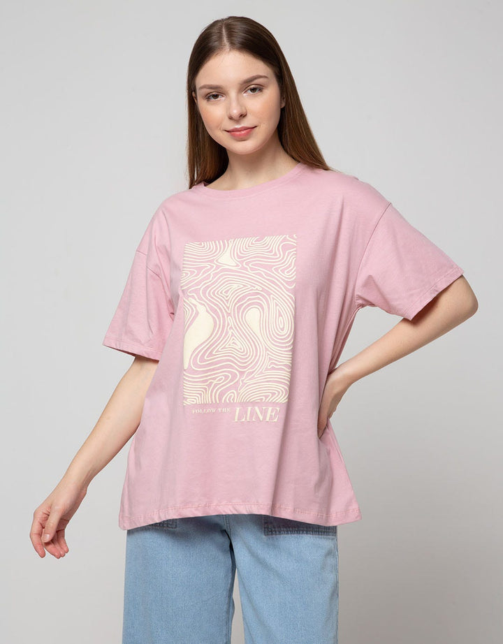 Nevada Short Sleeve T-Shirt Solid Cotton Usa Oversized Follow The Line