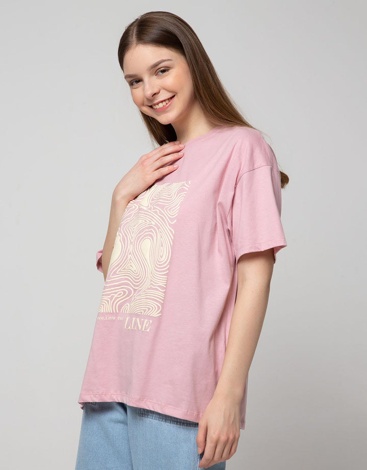 Nevada Short Sleeve T-Shirt Solid Cotton Usa Oversized Follow The Line