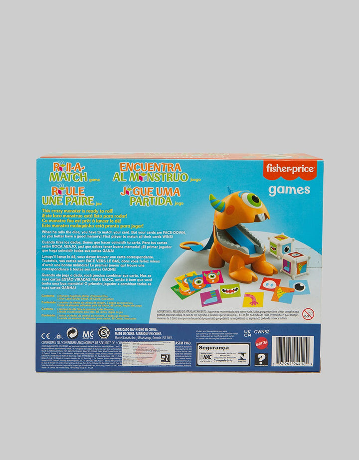 Fisher Price Signature Preschool Game Roll Match Monster Mainan Anak