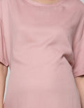 St. Yves Mom Short Sleeve Midi Dress Rayon With Belt