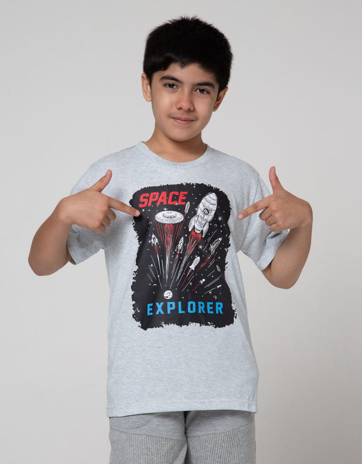 Aero Short Sleeve T-Shirt Print Monster Space