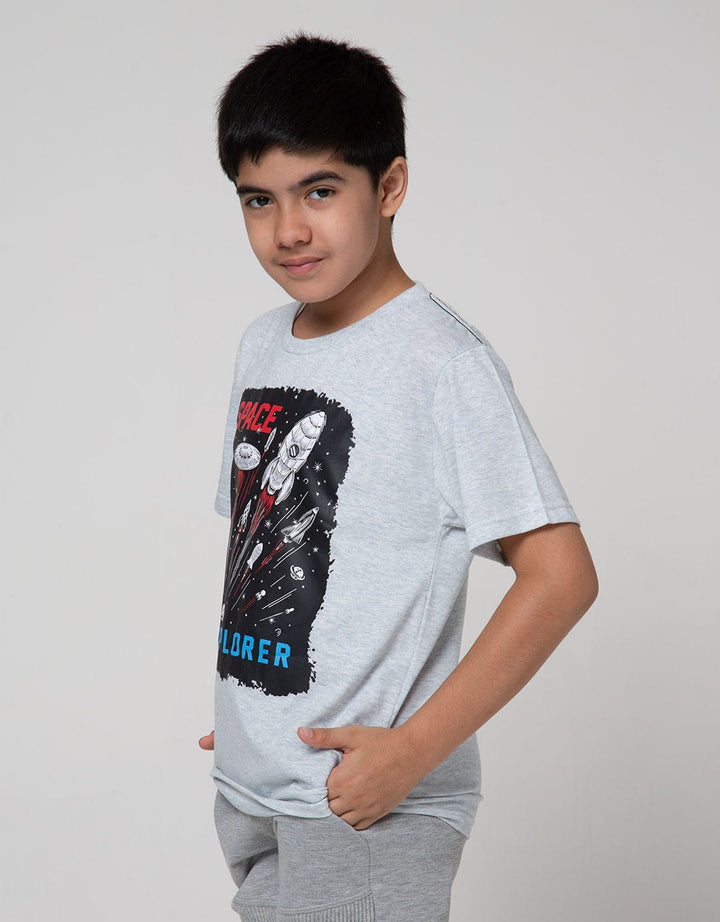 Aero Short Sleeve T-Shirt Print Monster Space