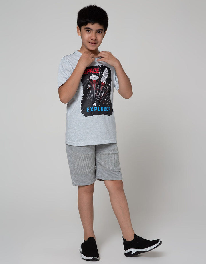 Aero Short Sleeve T-Shirt Print Monster Space