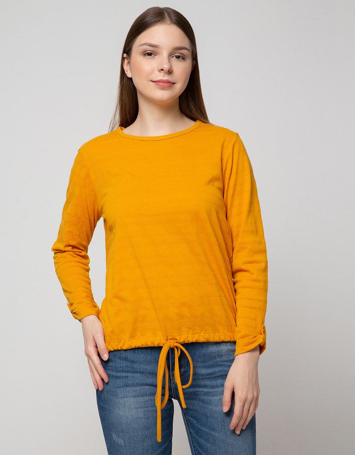 Connexion Textured Drawstring Long Sleeve T-Shirt