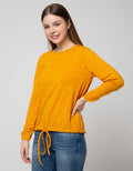 Connexion Textured Drawstring Long Sleeve T-Shirt