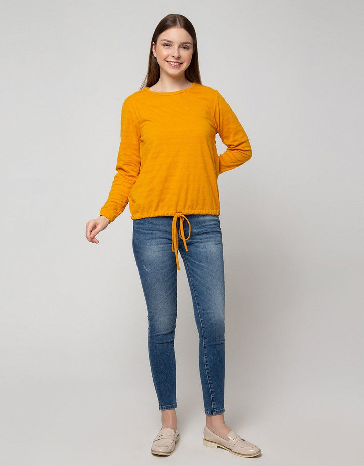 Connexion Textured Drawstring Long Sleeve T-Shirt