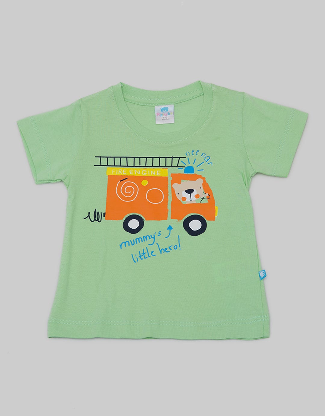 Pipiniko Short Sleeve T-Shirt Bear Fire Car