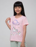Little M Short Sleeve T-Shirt 2 Pack Unicorn Planet