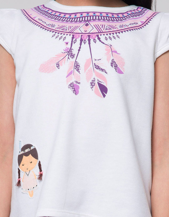 Little M Short Sleeve T-Shirt Long Top Tribal Nonik