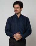 Izzue Blue Embroidered Long Sleeve Koko Shirt