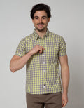 Izzue Kemeja Short Sleeve Kotak Green