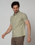Izzue Kemeja Short Sleeve Kotak Green