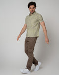 Izzue Kemeja Short Sleeve Kotak Green