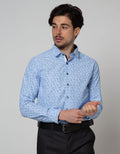 Izzue Kemeja Long Sleeve Printed Biru