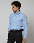 Izzue Kemeja Long Sleeve Printed Biru
