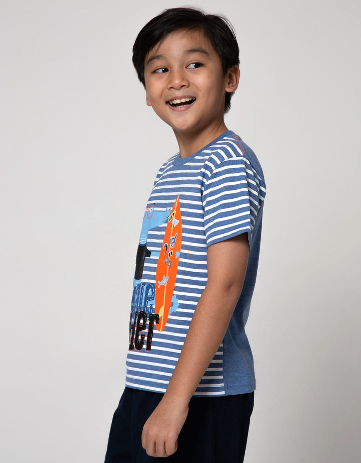 Little M Short Sleeve T-Shirt Stripe Wave Rider