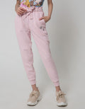 Nevada Jogger Pants Knit Textured Fabric With Ribbon