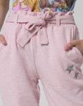 Nevada Jogger Pants Knit Textured Fabric With Ribbon