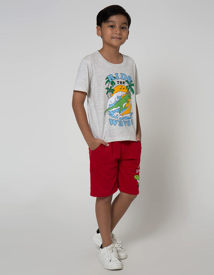 Little M Short Sleeve T-Shirt Best Buy Dino Ride Waves