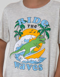 Little M Short Sleeve T-Shirt Best Buy Dino Ride Waves