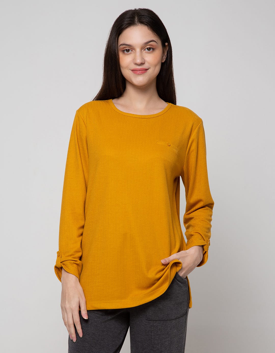 Connexion Long T-Shirt Sabrina Vertical Stripe