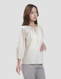 Connexion Gathered Neck Blouse Wanita