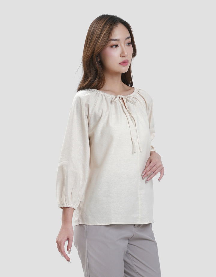 Connexion Gathered Neck Blouse Wanita