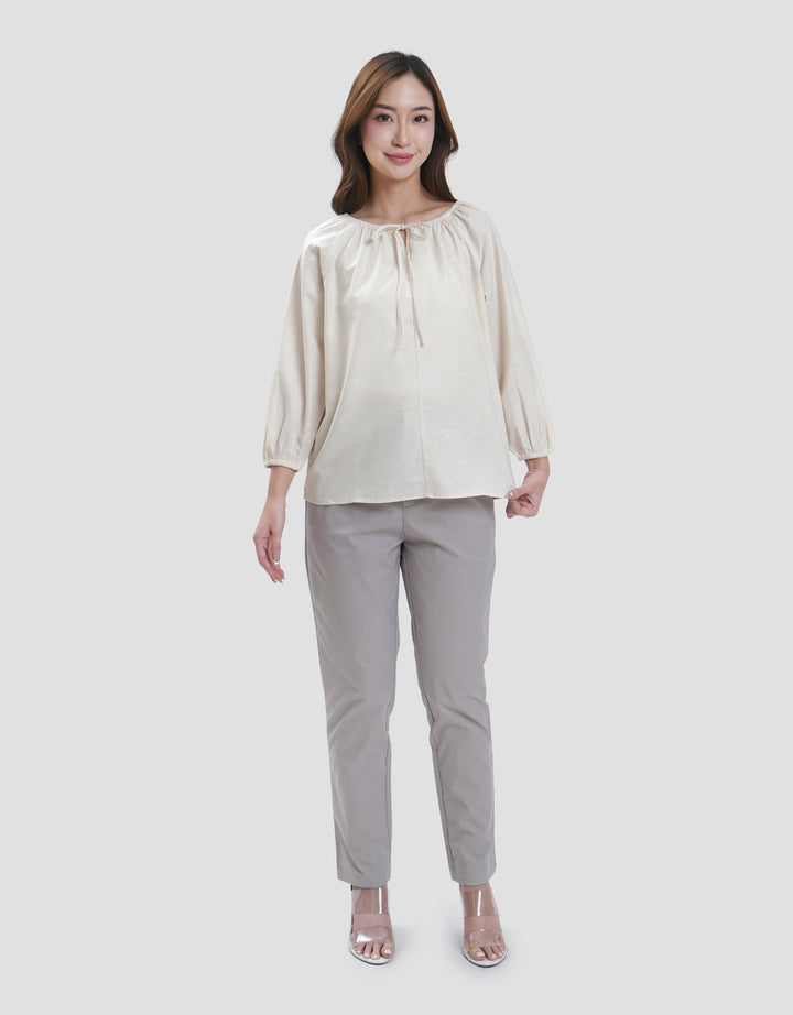Connexion Gathered Neck Blouse Wanita