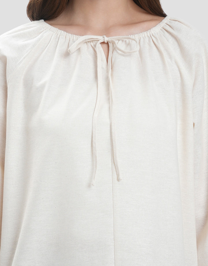 Connexion Gathered Neck Blouse Wanita