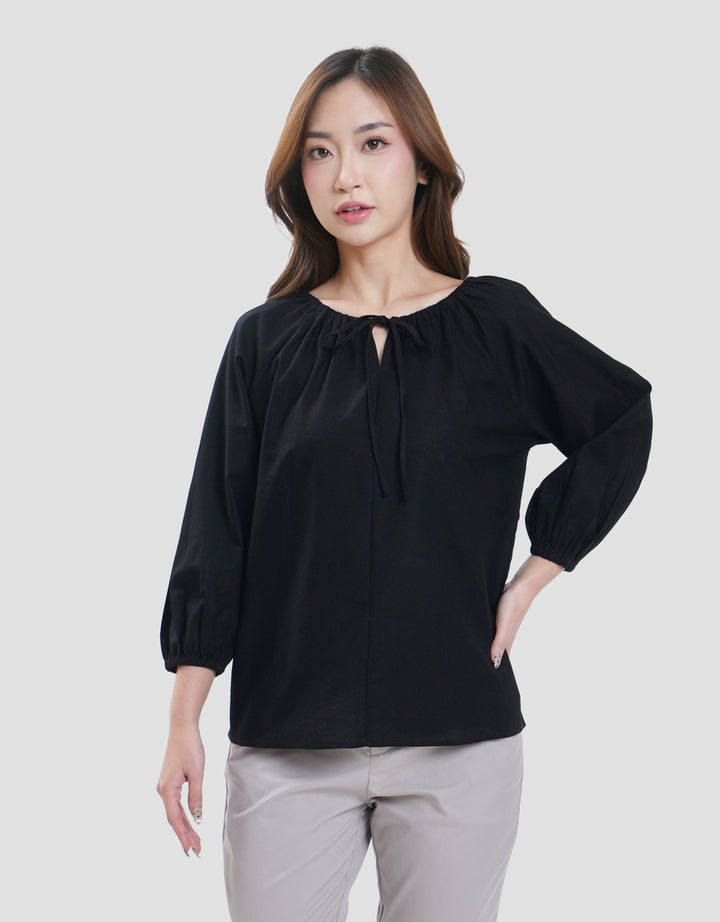 Connexion Gathered Neck Blouse Wanita