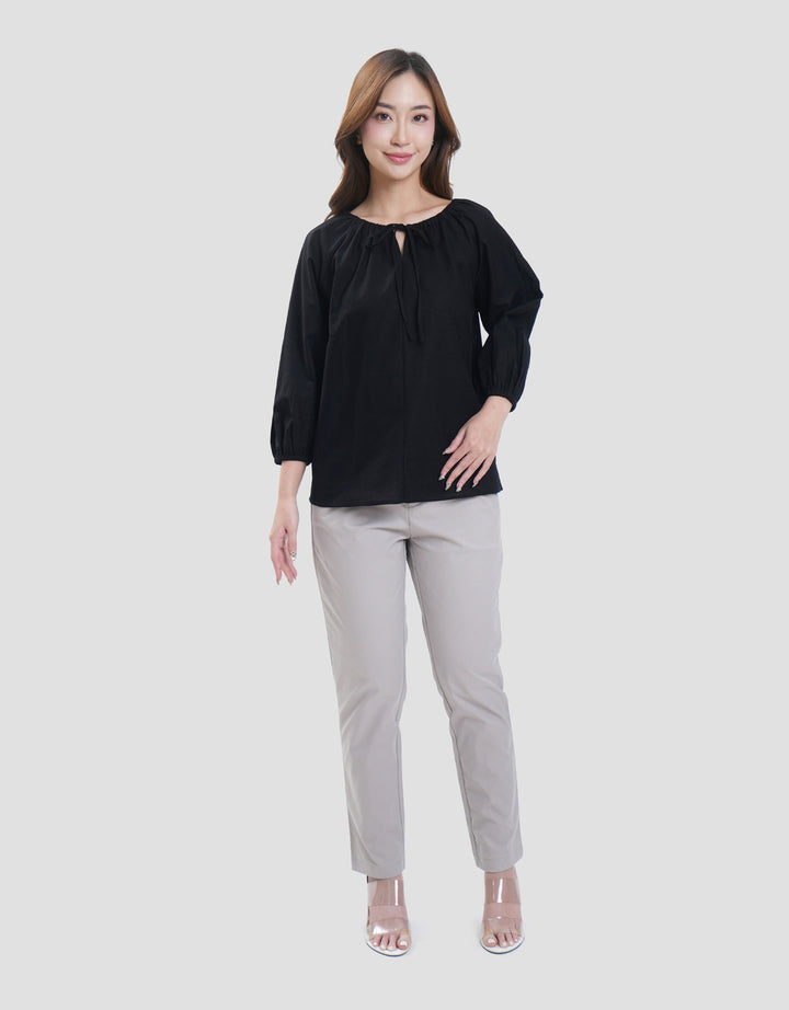 Connexion Gathered Neck Blouse Wanita