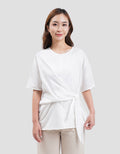 Connexion Knotted Waist Loose Blouse Wanita