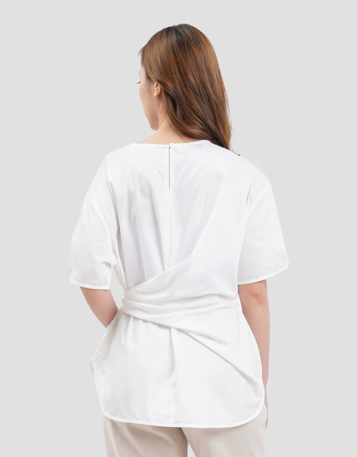 Connexion Knotted Waist Loose Blouse Wanita