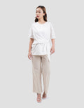 Connexion Knotted Waist Loose Blouse Wanita