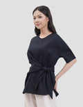 Connexion Knotted Waist Loose Blouse Wanita