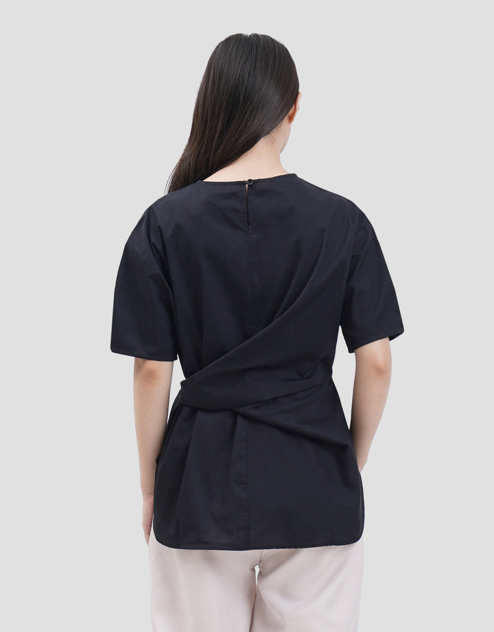 Connexion Knotted Waist Loose Blouse Wanita