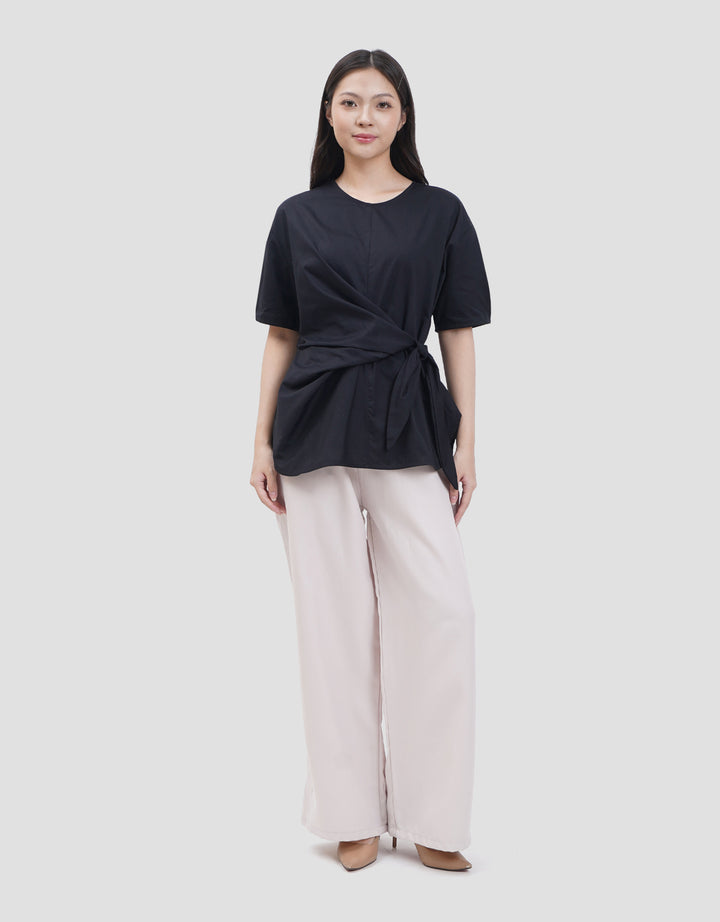 Connexion Knotted Waist Loose Blouse Wanita